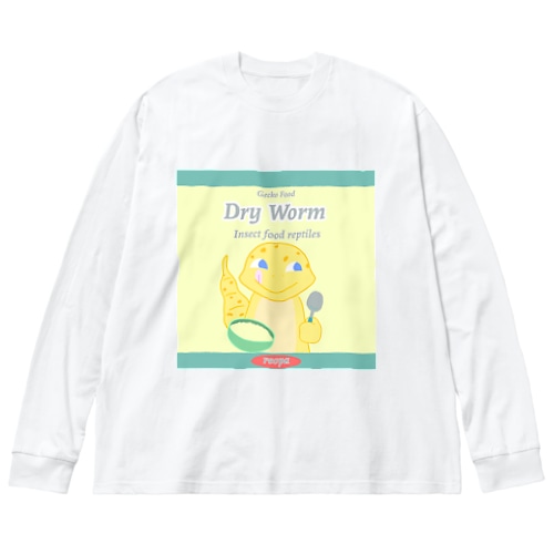 Gecko Food  「Dry Worm」 マシカク Big Long Sleeve T-Shirt