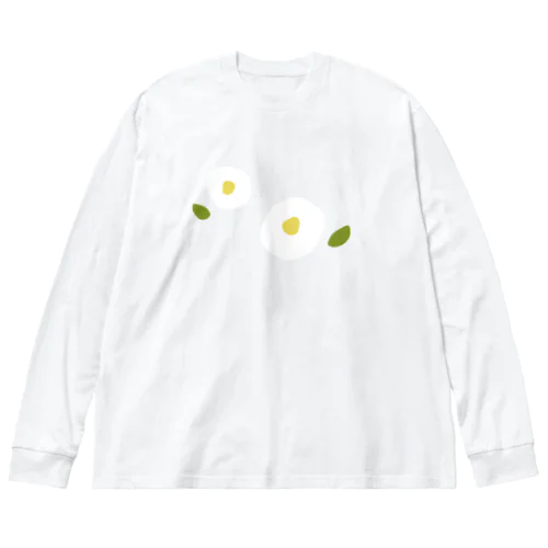 椿（白ふたつ） ビッグシルエットロングスリーブTシャツ