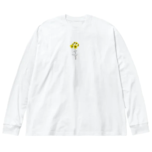 music flower ビッグシルエットロングスリーブTシャツ