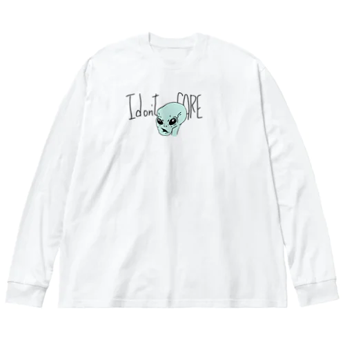 I don’t Care color ビッグシルエットロングスリーブTシャツ