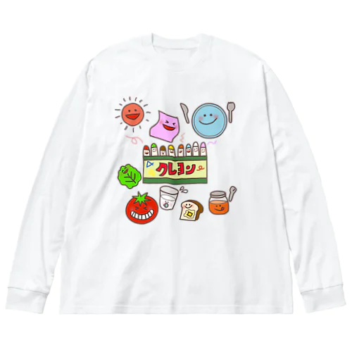 おはようクレヨン🖍 ビッグシルエットロングスリーブTシャツ