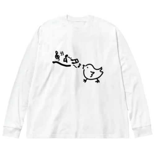 音符とぴよちゃん ビッグシルエットロングスリーブTシャツ