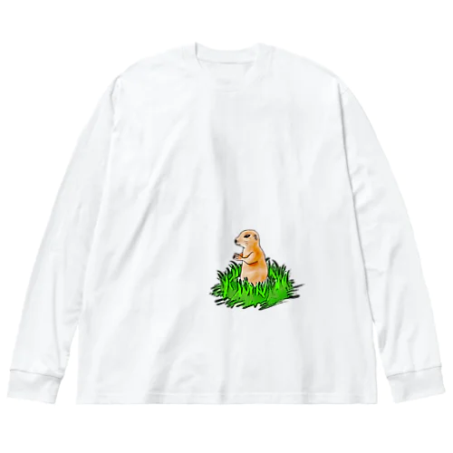 プレーリードッグ 루즈핏 롱 슬리브 티셔츠