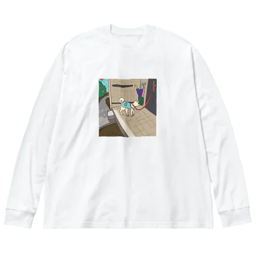 お散歩するしろ Big Long Sleeve T-Shirt