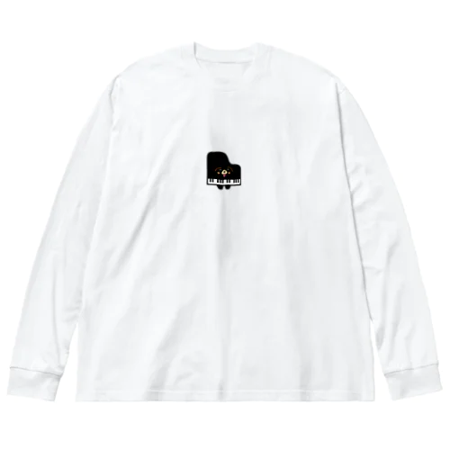 ぽめだるまピアノ ビッグシルエットロングスリーブTシャツ