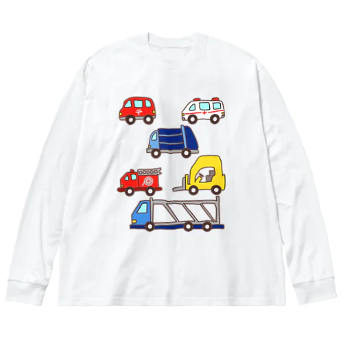 はたらくくるま ビッグシルエットロングスリーブTシャツ