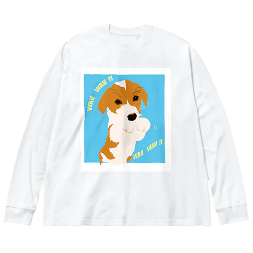 コーギー犬 ビッグシルエットロングスリーブTシャツ