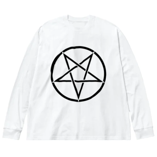 SATANIC PENTAGRAM-サタニック・ペンタグラム-ロゴ ビッグシルエットロングスリーブTシャツ