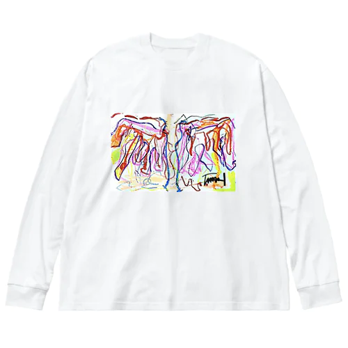 七色翼 Big Long Sleeve T-Shirt