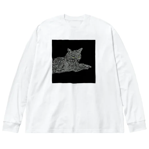 黒猫のジジ ビッグシルエットロングスリーブTシャツ