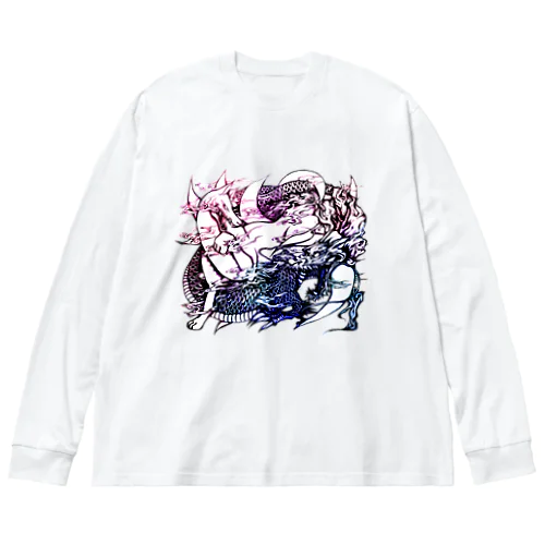 九尾と龍　カラー Big Long Sleeve T-Shirt