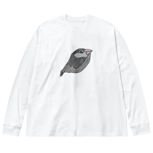 文鳥のめるめ～る ビッグシルエットロングスリーブTシャツ