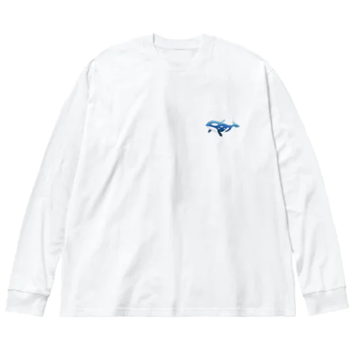 Killer whale sky ver. ビッグシルエットロングスリーブTシャツ