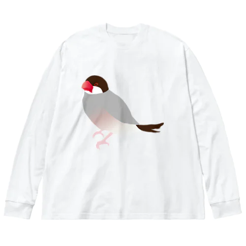 ノーマル文鳥さん ビッグシルエットロングスリーブTシャツ