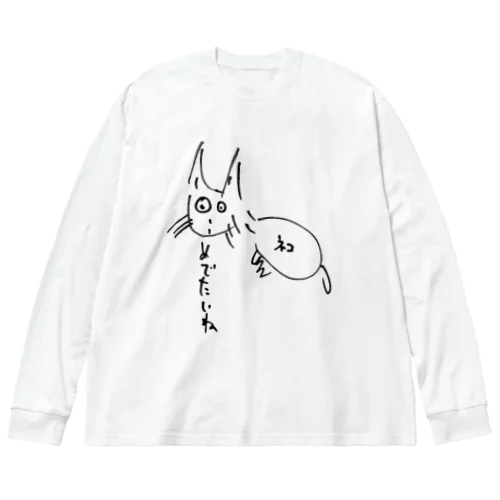 ネコ ビッグシルエットロングスリーブTシャツ