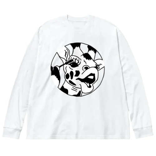 マスカラを塗るキリン Big Long Sleeve T-Shirt