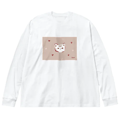 ねこ ビッグシルエットロングスリーブTシャツ