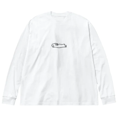 くつろぎうさぎ ビッグシルエットロングスリーブTシャツ