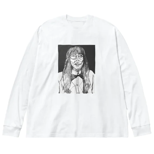 版画な友人 ビッグシルエットロングスリーブTシャツ