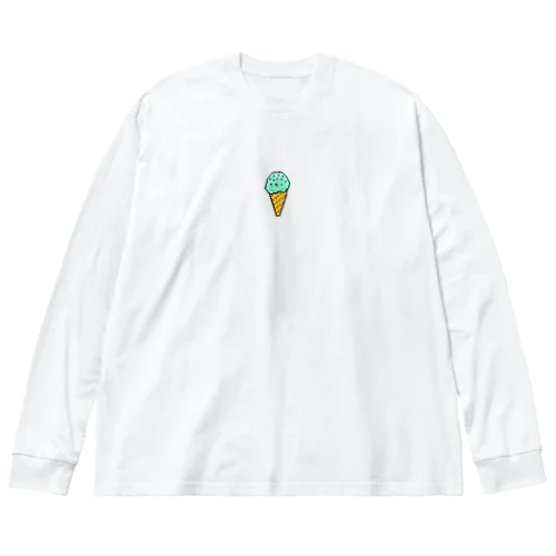 ドット絵なチョコミント。 Big Long Sleeve T-Shirt