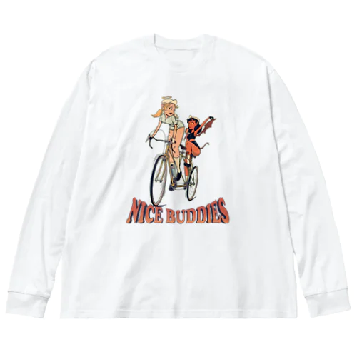 "NICE BUDDIES" ビッグシルエットロングスリーブTシャツ