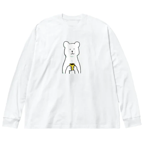 おやつのじかんのしろくま ビッグシルエットロングスリーブTシャツ