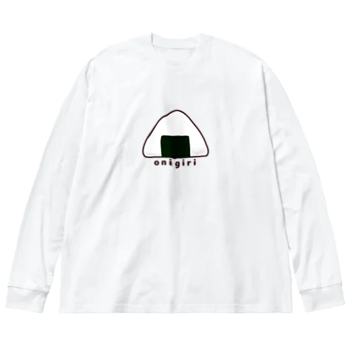 onigiri3 ビッグシルエットロングスリーブTシャツ