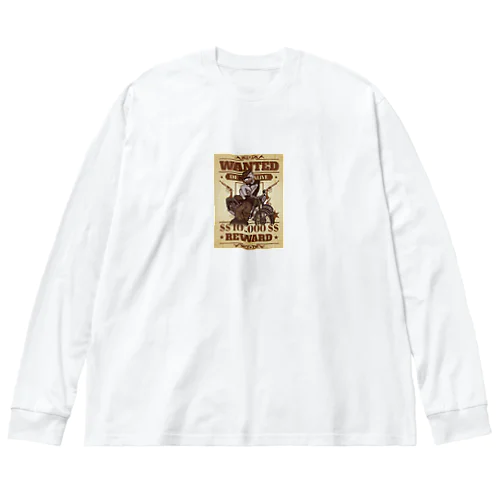 指名手配　（WANTED） ビッグシルエットロングスリーブTシャツ