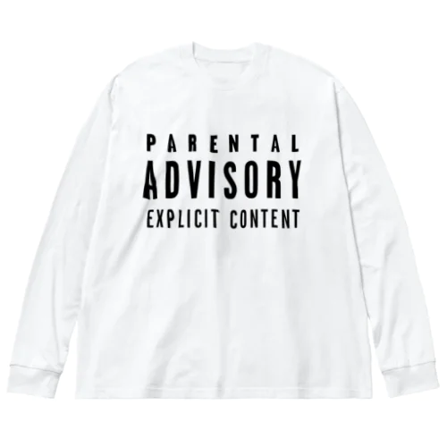 PARENTAL ADVISORY-ペアレンタル アドバイザリー-文字のみロゴTシャツ ビッグシルエットロングスリーブTシャツ