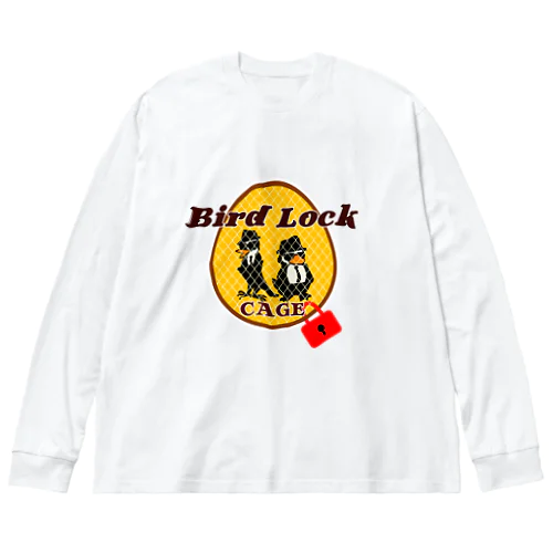 Bird Lock Cage 黄くちばし Big Long Sleeve T-Shirt