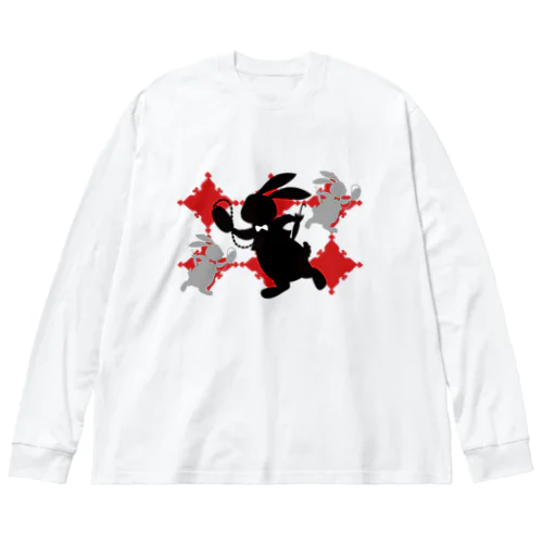 時計ウサギ　不思議の国のアリス Big Long Sleeve T-Shirt