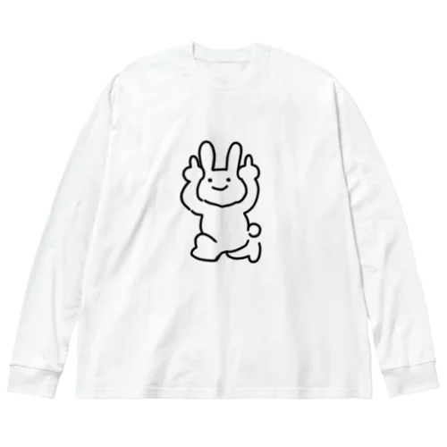 パリピのうさぎ ビッグシルエットロングスリーブTシャツ