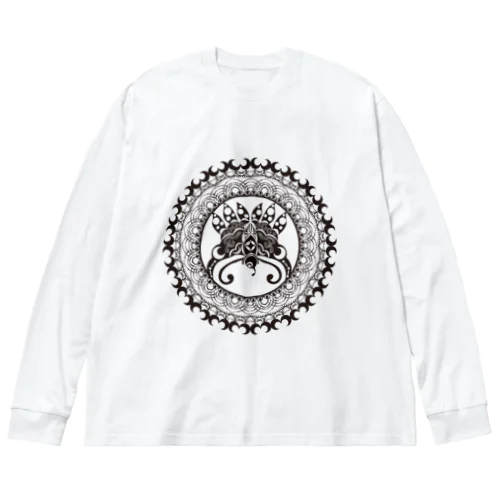 星月夜蝶曼荼羅 Big Long Sleeve T-Shirt