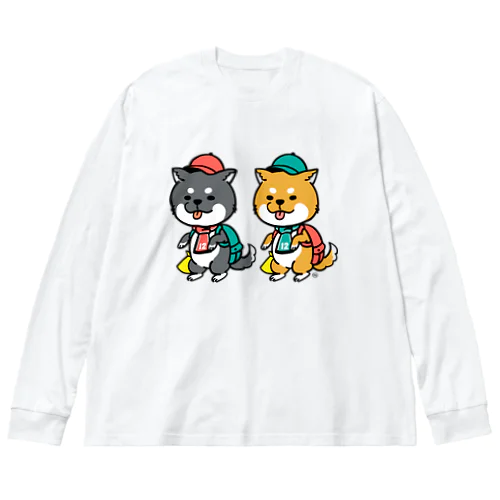 柴犬グッズ ビッグシルエットロングスリーブTシャツ