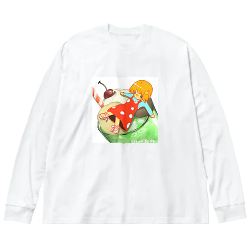 クリームソーダと女の子 Big Long Sleeve T-Shirt