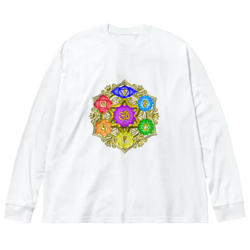 宇宙曼荼羅チャクラヒーリング Big Long Sleeve T-Shirt