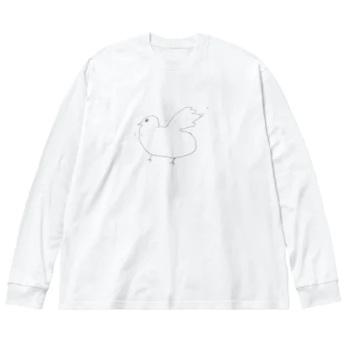 鳩さーん( ᐛ ) ビッグシルエットロングスリーブTシャツ