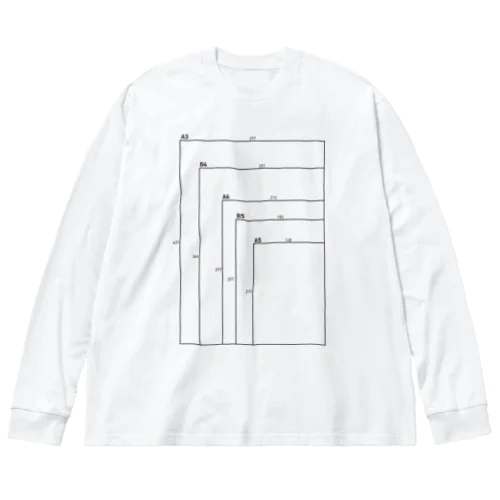 用紙寸法表 Big Long Sleeve T-Shirt