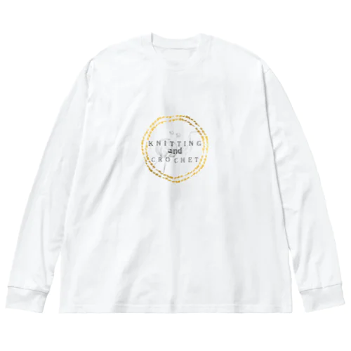 編み物好き好きアピール ビッグシルエットロングスリーブTシャツ