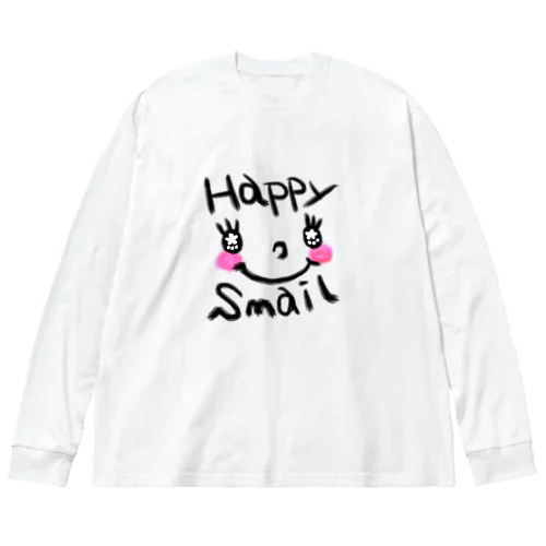 HappyꕤSmile Big Long Sleeve T-Shirt