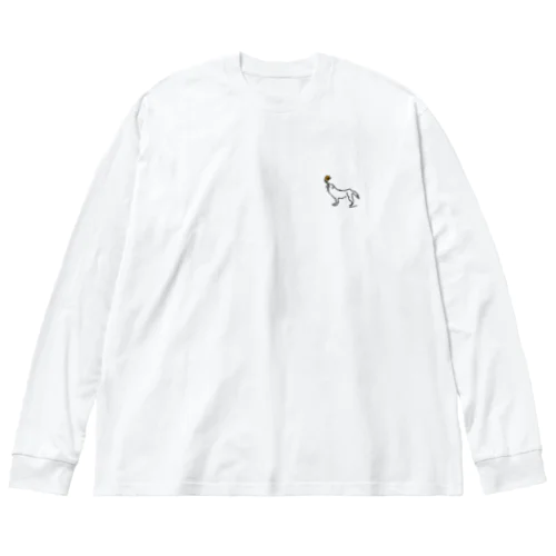 ohkami お花オレンジ Big Long Sleeve T-Shirt