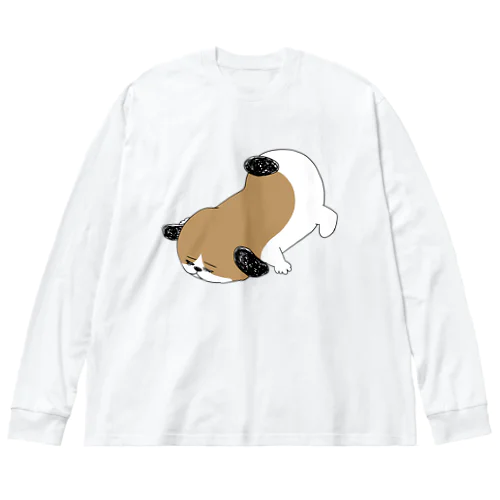 もじゃまるうつぶせ ビッグシルエットロングスリーブTシャツ