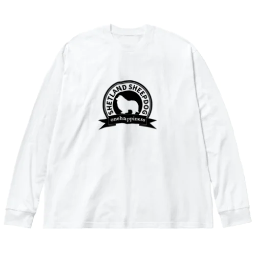 シェルティ シルエット　エンブレム2 Big Long Sleeve T-Shirt