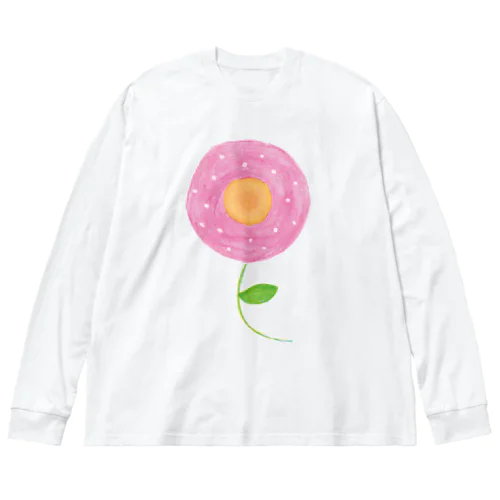 ピンクの花 Big Long Sleeve T-Shirt