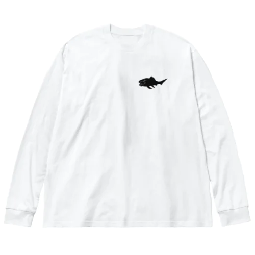 ダンクルオステウス（ワンポイント　黒） ビッグシルエットロングスリーブTシャツ