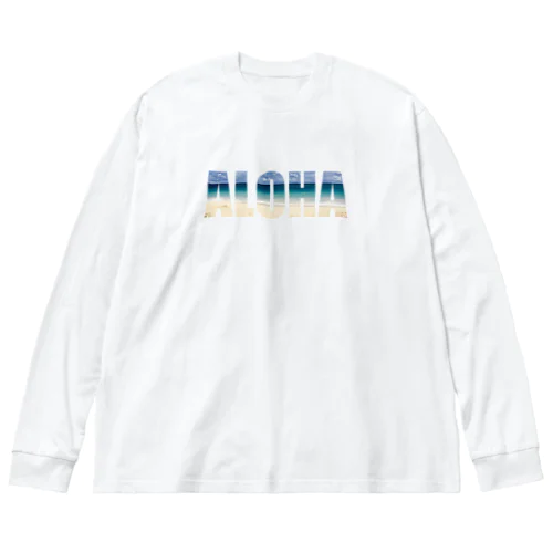 ALOHA × ビーチ＠ハワイ Big Long Sleeve T-Shirt