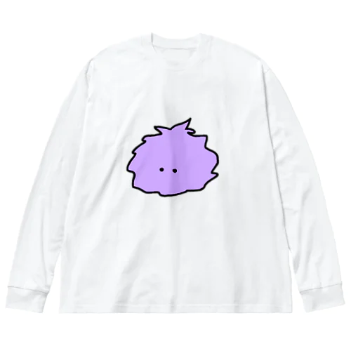 けむくじゃらちゃん(紫) ビッグシルエットロングスリーブTシャツ
