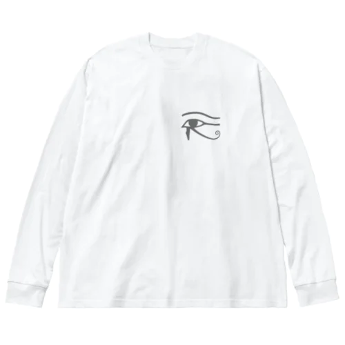 エジプト　ウジャトの目（ワンポイント　グレー） Big Long Sleeve T-Shirt