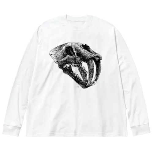 Smilodon(skull) Big Long Sleeve T-Shirt