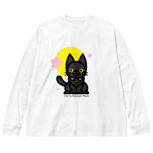 Cherry-Blossom-Moon ビッグシルエットロングスリーブTシャツ